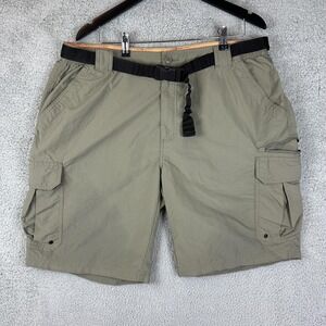 Field & Stream Cargo Shorts Mens XL 40-42 Hiking Nylon Belt Outdoor Pockets Men